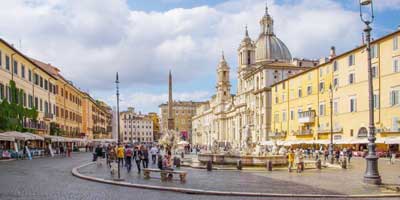 Piazza Navona z fontanną Czterech Rzek